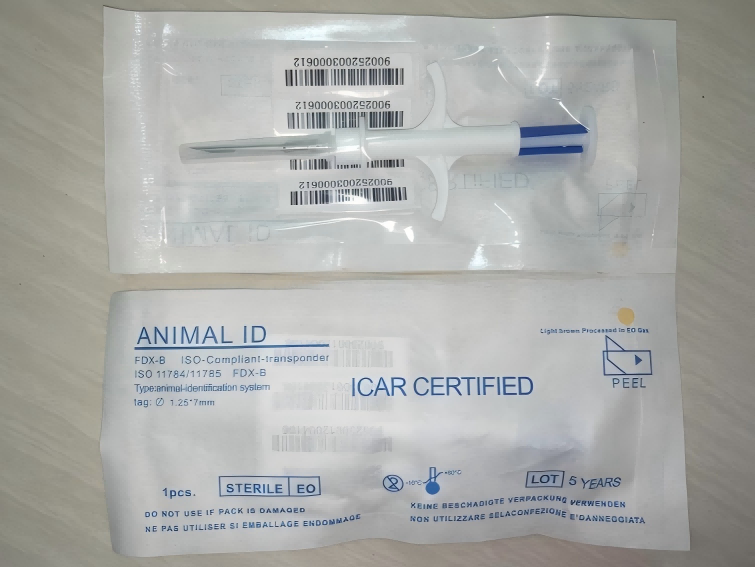 Example of ICAR-certified animal RFID tags Example of ICAR-certified animal RFID tags